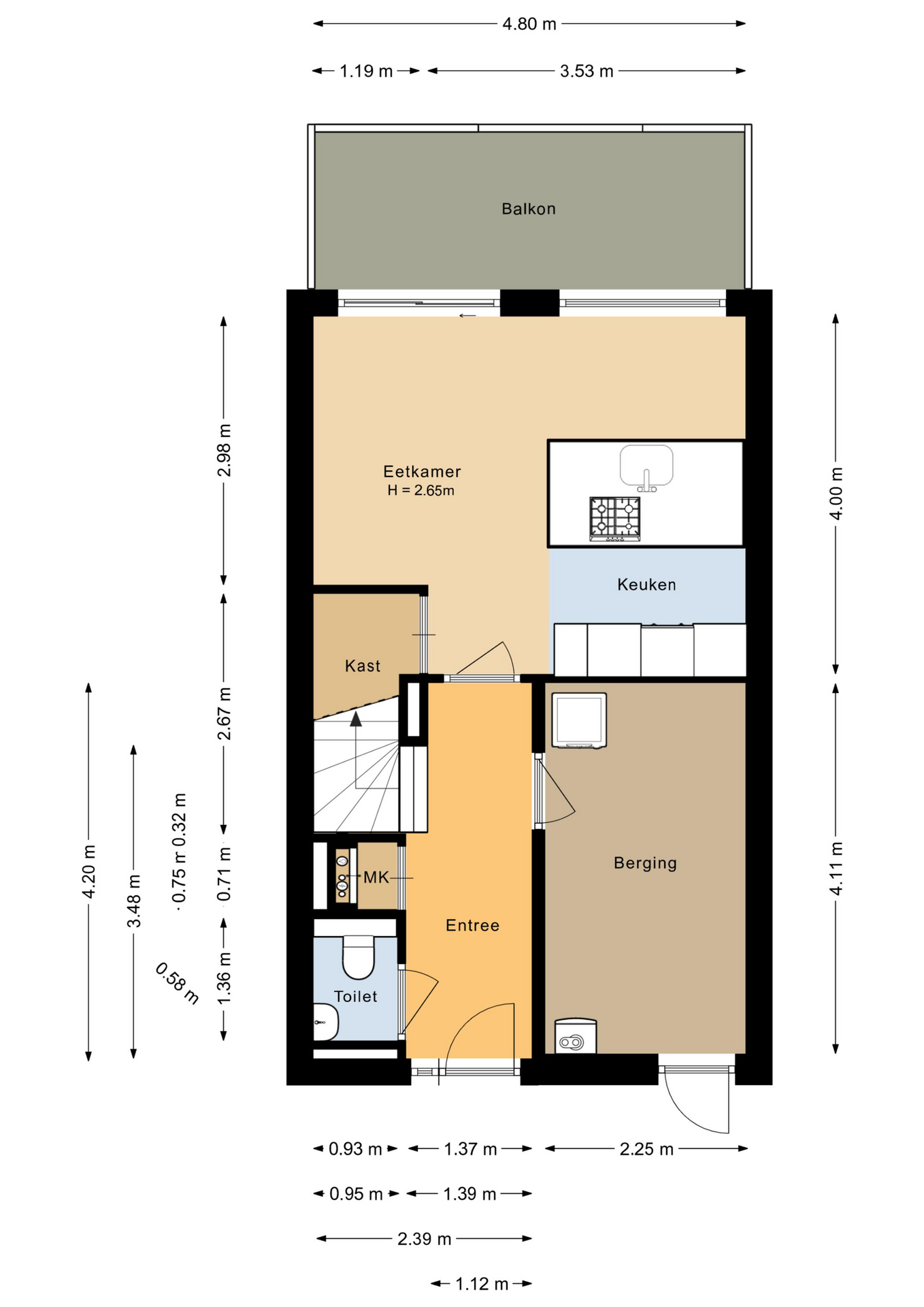 Tallinnstraat 5 - 8232 RJ - lelystad-plattegrond-1